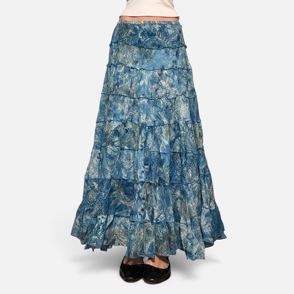 Dresses & Skirts - Vintage blue paisley maxi skirt